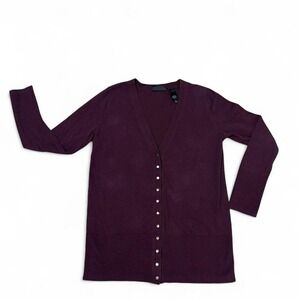 Vintage Axcess brand Wine color long sleeve button up cardigan 100% cotton